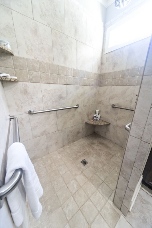 Walk-In Shower with Built-In Seating