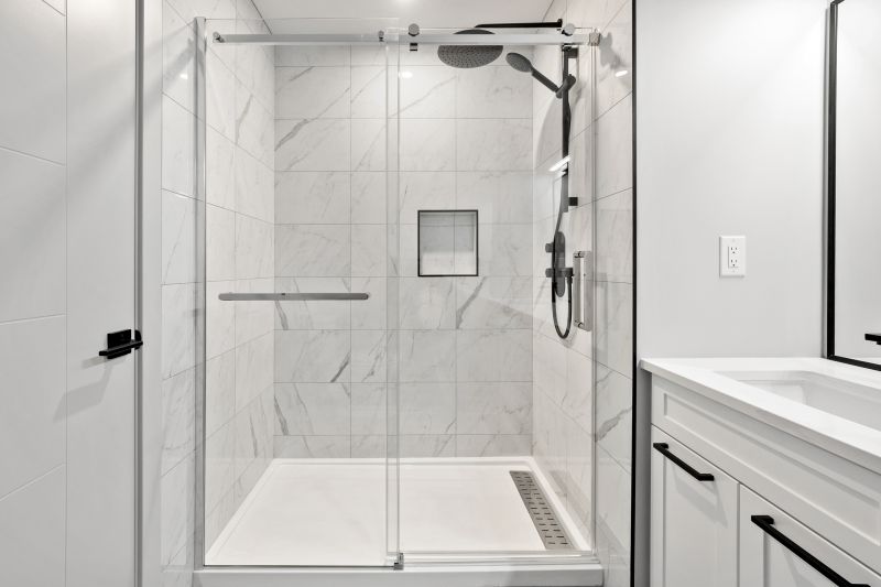 Sleek Shower with Glass Walls